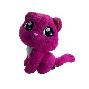 Tic Tac Toy Stuffed Cat Bright Pink 9" Plush Soft Toy Fuchsia Kitty Kitten 8"